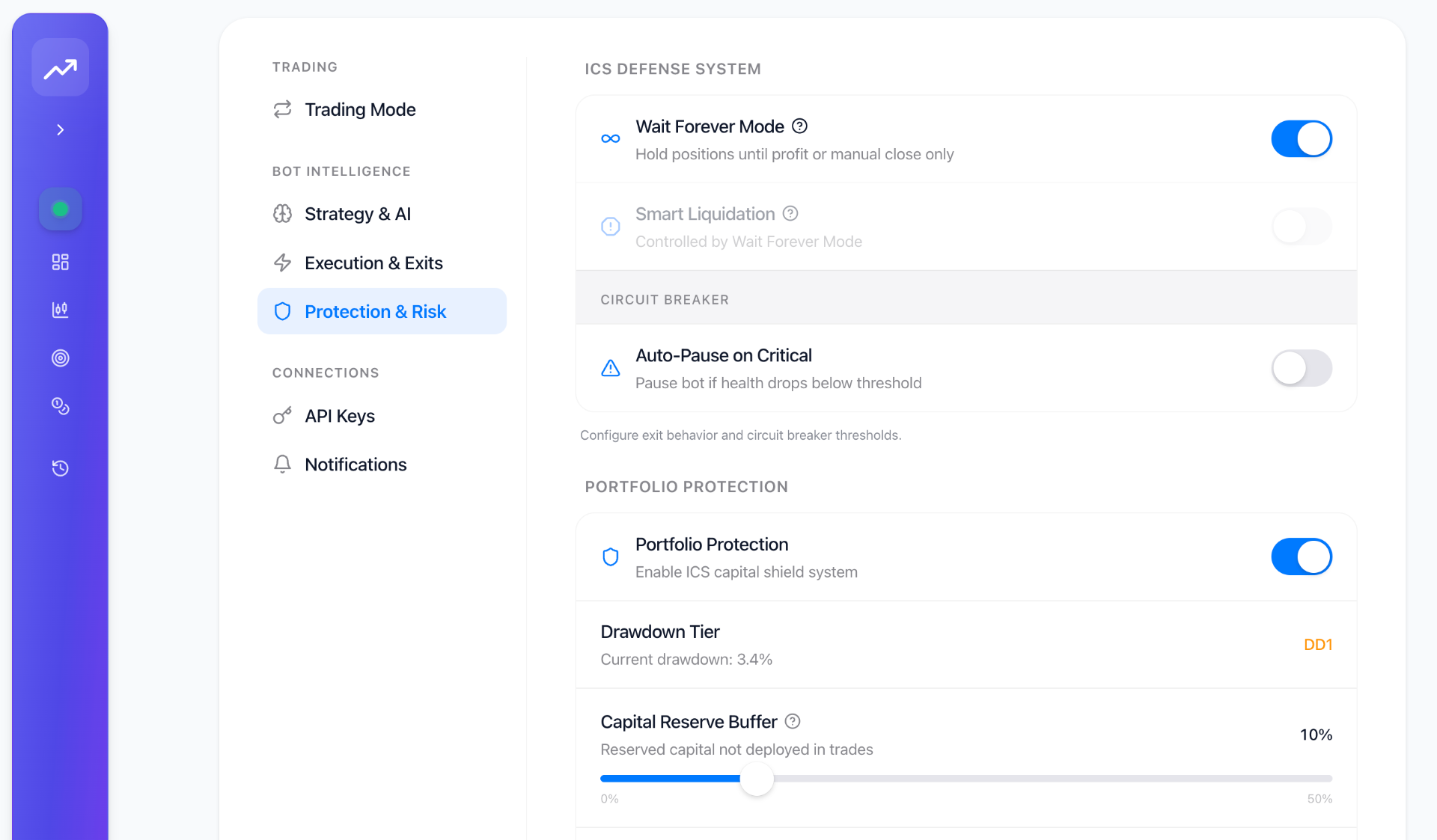Protected via ICS platform view